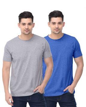 men pack of 2 heathered regular fit crew-neck t-shirts