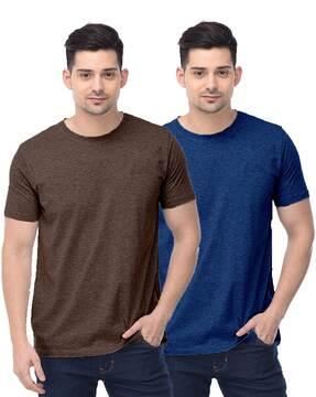 men pack of 2 heathered regular fit crew-neck t-shirts