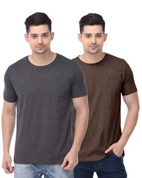 men pack of 2 heathered regular fit crew-neck t-shirts