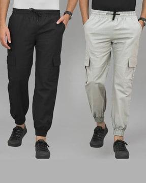 men pack of 2 joggers with elasticated drawstring waist