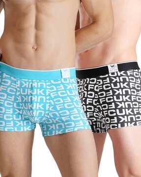 men pack of 2 logo print trunks