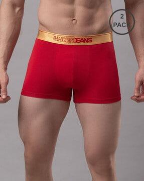 men pack of 2 logo waist trunks