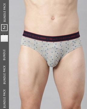 men pack of 2 micro print briefs