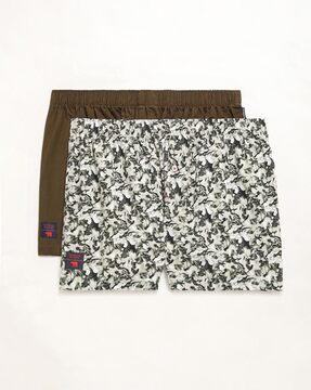 men pack of 2 printed boxers with elasticated waist