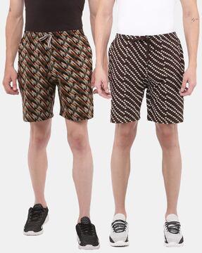 men pack of 2 printed regular fit shorts