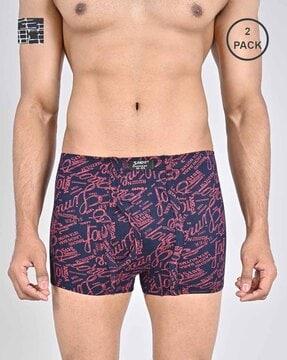 men pack of 2 printed trunks