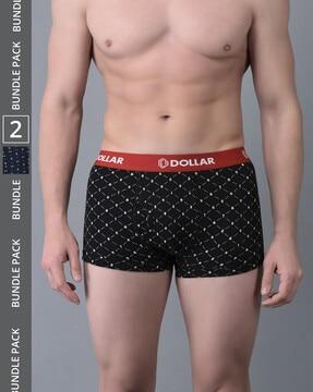 men pack of 2 printed trunks