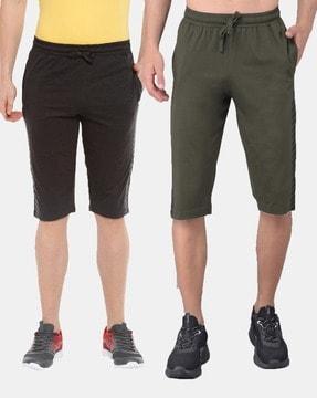 men pack of 2 regular fit 3/4th shorts