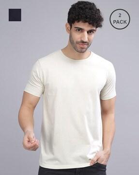 men pack of 2 regular fit crew-neck t-shirts