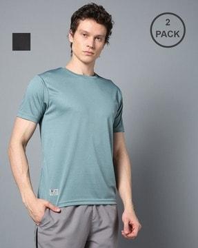 men pack of 2 regular fit crew-neck t-shirts