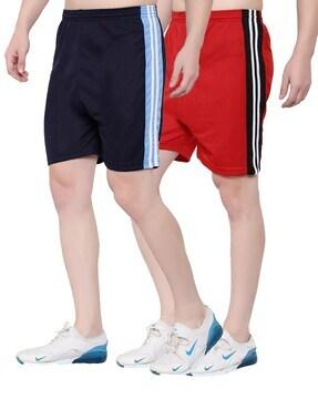 men pack of 2 regular fit knit shorts