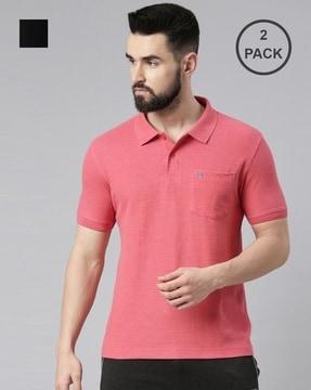 men pack of 2 regular fit polo t-shirts