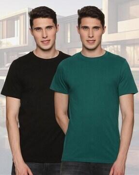 men pack of 2 regular fit round-neck t-shirts