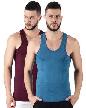 men pack of 2 scoop-neck vest