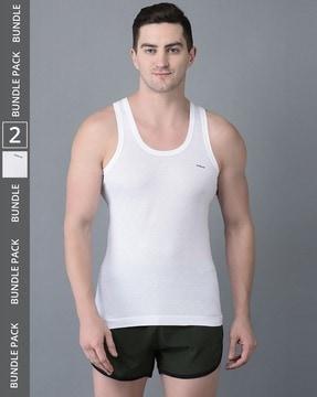 men pack of 2 scoop-neck vests