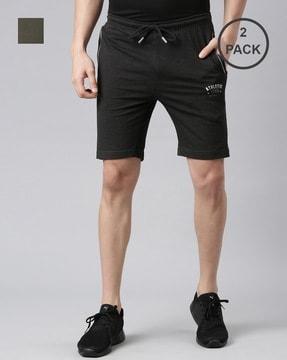 men pack of 2 shorts with elasticated waistband