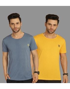 men pack of 2 slim fit crew-neck t-shirts