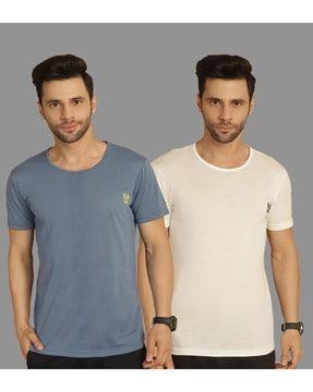 men pack of 2 slim fit crew-neck t-shirts