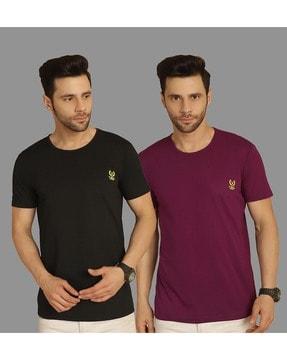 men pack of 2 slim fit crew-neck t-shirts