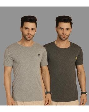 men pack of 2 slim fit crew-neck t-shirts