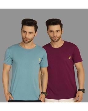 men pack of 2 slim fit crew-neck t-shirts