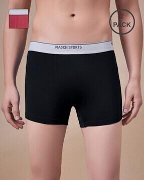 men pack of 2 trunks with elasticated waist