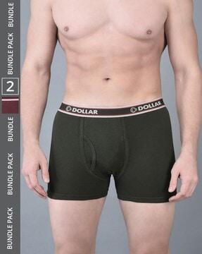 men pack of 2 trunks with elasticated waistband