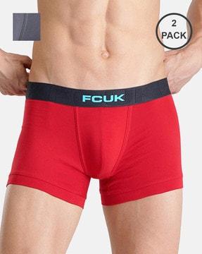 men pack of 2 trunks with elasticated waistband