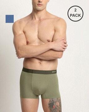 men pack of 2 trunks with elasticated waistband