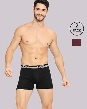 men pack of 2 trunks with elasticated waistband