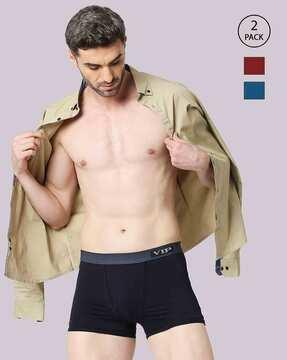 men pack of 2 trunks with elasticated waistband