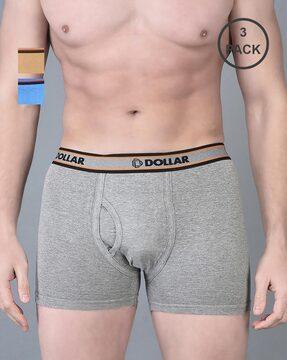 men pack of 2 trunks with logo waistband