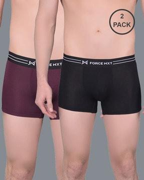 men pack of 2 trunks with logo waistband