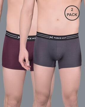 men pack of 2 trunks with logo waistband