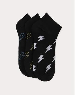 men pack of 3 assorted ankle-length socks