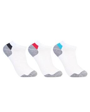 men pack of 3 colourblock ankle-length socks