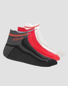 men pack of 3 es006 striped ankle-length everyday socks