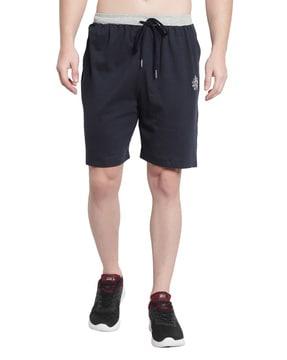men pack of 3 flat-front shorts with drawstring waist