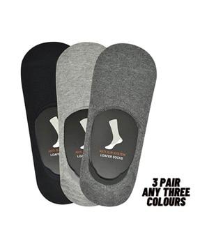 men pack of 3 heathered no-show socks