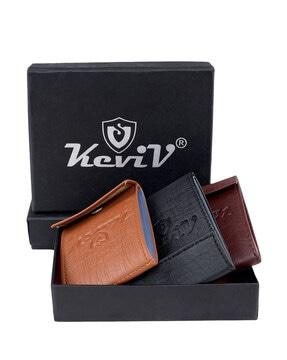 men pack of 3 leather card holders