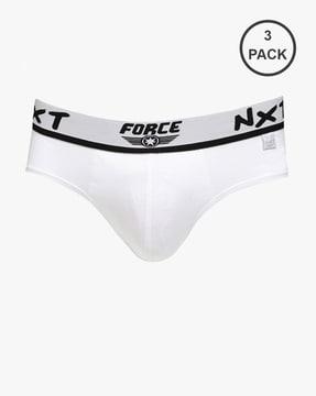 men pack of 3 low-rise briefs with logo waist