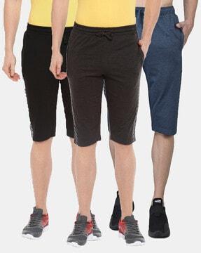 men pack of 3 regular fit 3/4th shorts