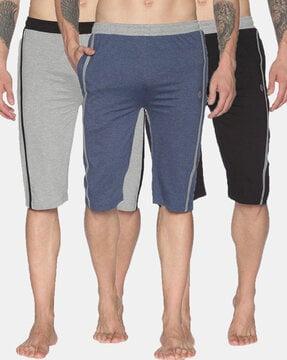 men pack of 3 regular fit 3/4th shorts