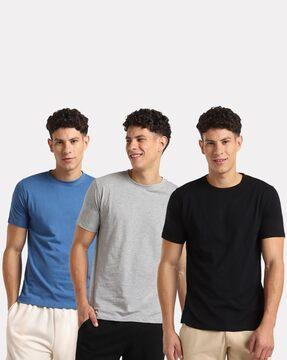 men pack of 3 regular fit crew-neck t-shirts