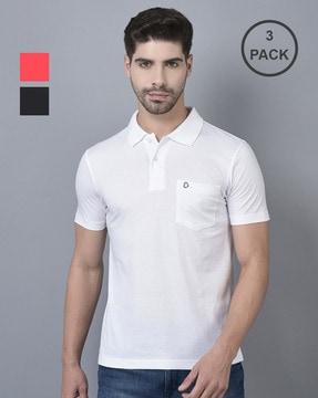men pack of 3 regular fit polo t-shirts