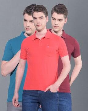 men pack of 3 regular fit polo t-shirts