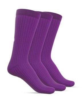 men pack of 3 ribbed mid-calf length socks