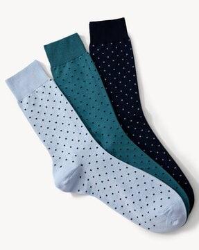 men pack of 3 spot modal pima cotton socks