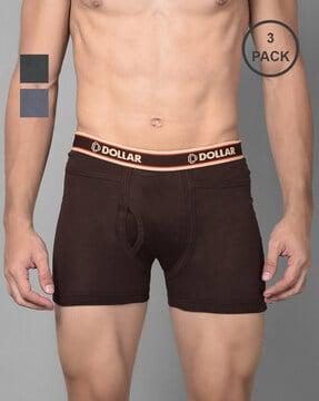 men pack of 3 trunks with elasticated waist