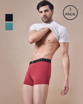 men pack of 3 trunks with elasticated waist